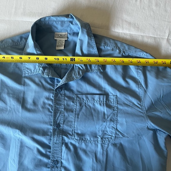 LL Bean Fishing/Outdoor Shirt XL Tall Long Sleeve Button Up Light Blue Hiking - Picture 6 of 8